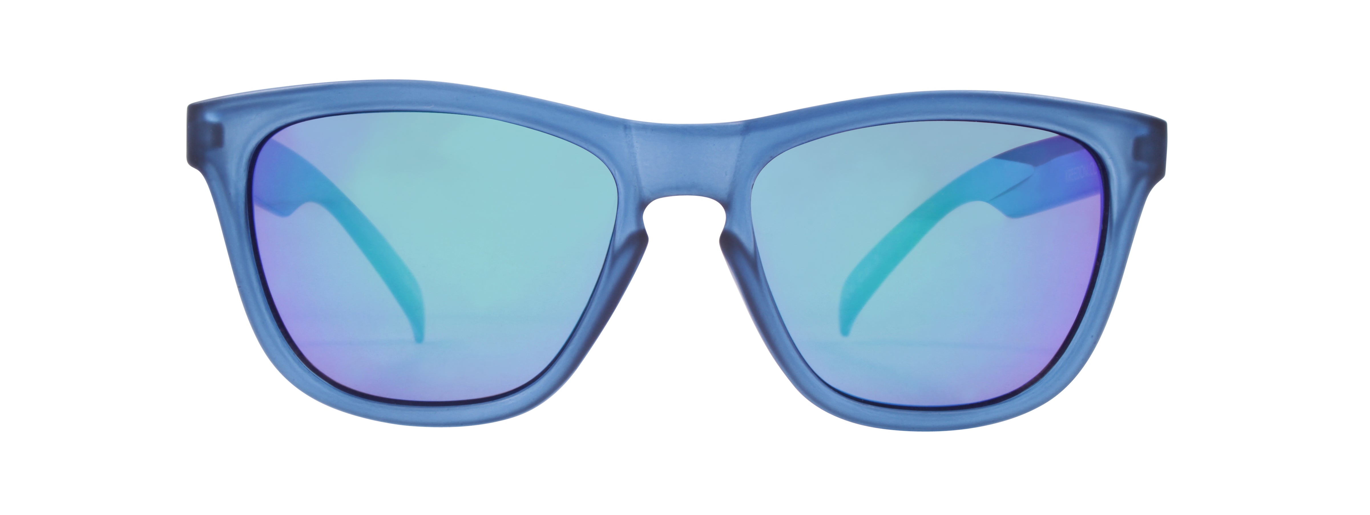 Matte Crystal Blue + Gloss Crystal Blue Temples / Smoke + Green Mirror