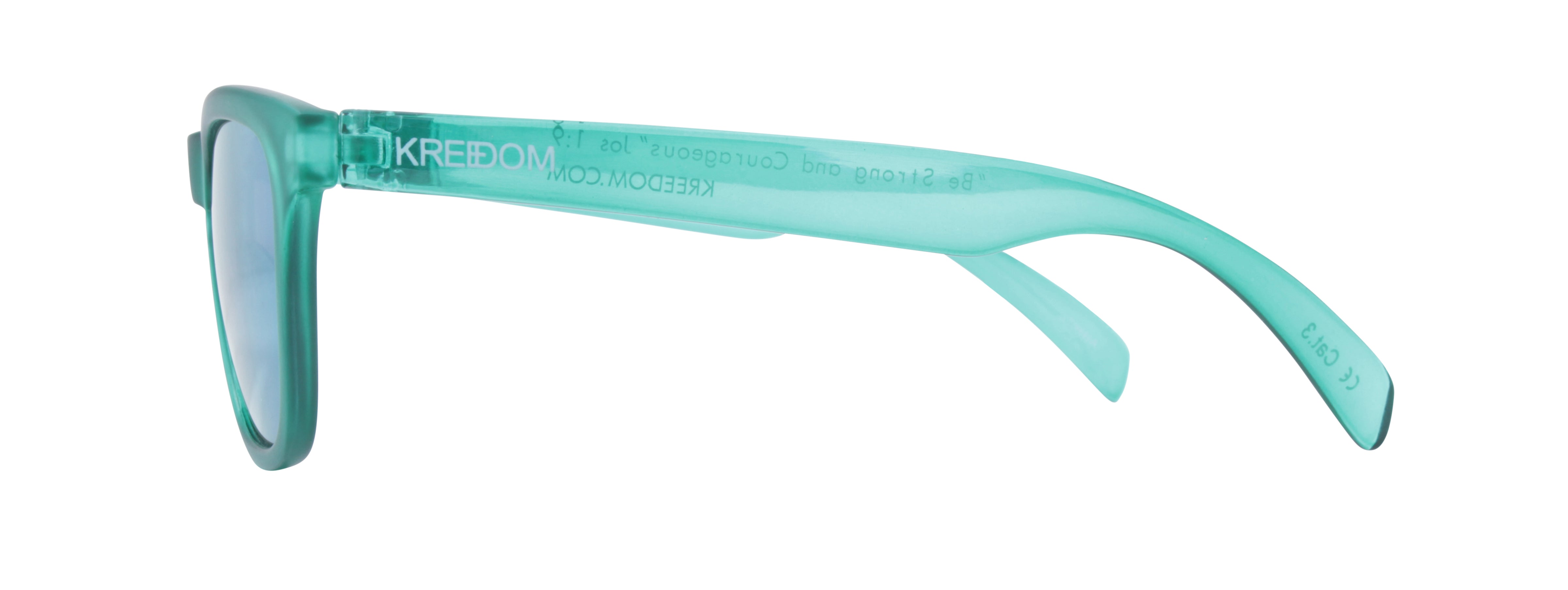 Matte Crystal Green + Gloss Crystal Green Temples / Smoke + Gold Mirror