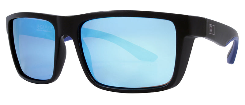 Matte Black + Blue Rubber / Smoke + Ice Blue Mirror