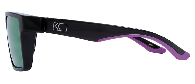 Gloss Black + Purple Rubber / Smoke + Purple Mirror