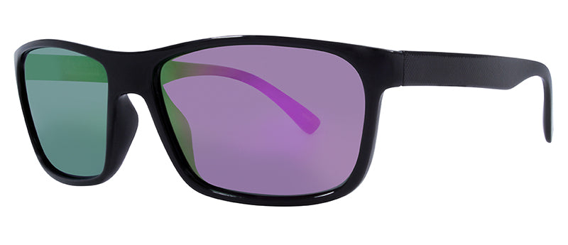 Gloss Black / Smoke + Purple Mirror