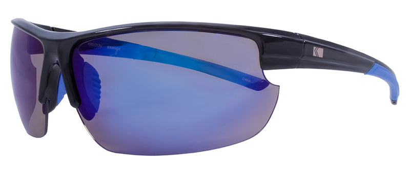 Gloss Black + Blue Rubber / Smoke + Blue Mirror