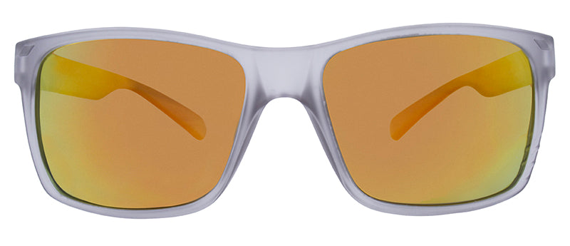 Matte Crystal Cool Grey / Smoke + Red Mirror