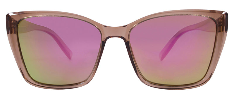 Gloss Crystal Mocha / Smoke + Rose Gold Mirror