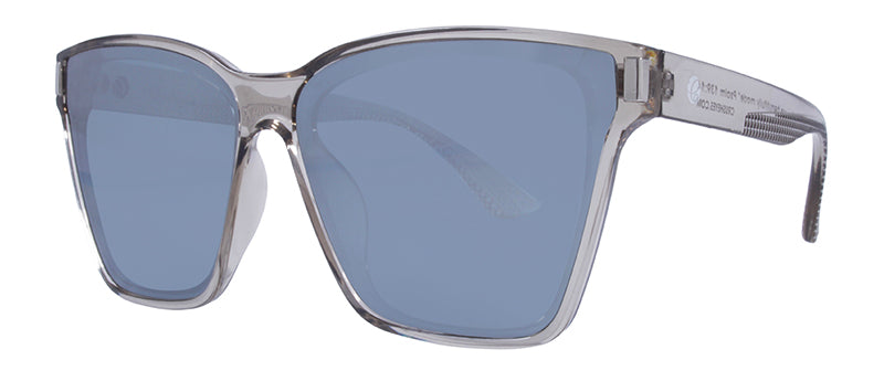 Gloss Crystal Warm Grey + Silver Metal / Smoke + Silver Flash Mirror