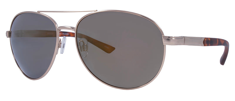 Matte Gold + Demi Temple Tips / Smoke + Gold Flash Mirror