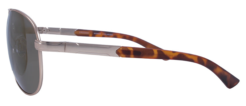 Matte Gold + Demi Temple Tips / Smoke + Gold Flash Mirror