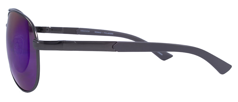 Matte Gunmetal + Black Temple Tips / Green + Blue Green Mirror