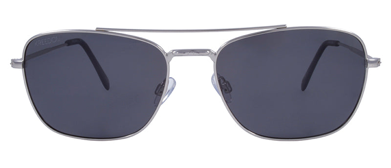 Matte Silver + Black Temple Tips / Smoke