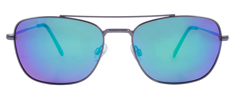 Gloss Silver + Black Tips / Smoke + Ice Blue Mirror