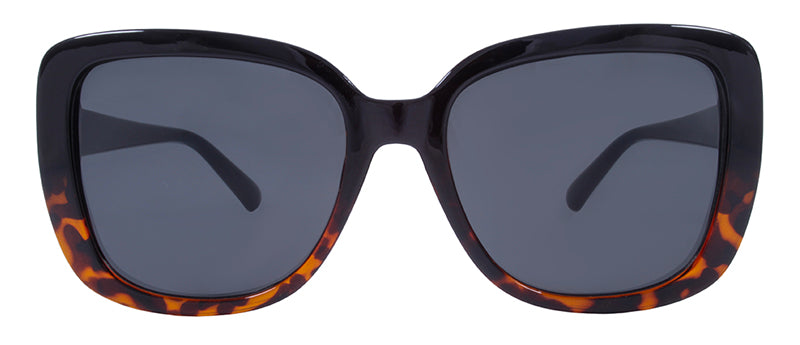 Gloss Black Fade to Demi + Silver Metal / Smoke