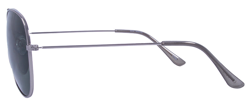 Gloss Gunmetal + Dark Crystal Grey Temple Tips / Green