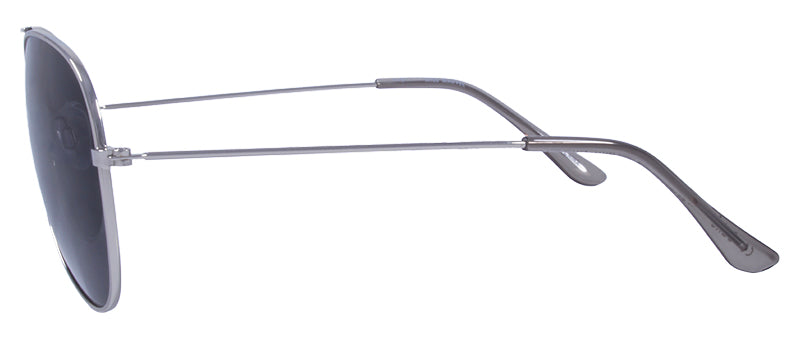 Gloss Silver + Dark Crystal Grey Temple Tips / Smoke