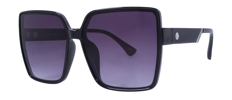 Gloss Black + Silver Metal / Gradient Smoke