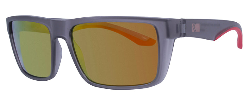 Matte Crystal Cool Grey + Red Rubber / Smoke + Red Mirror