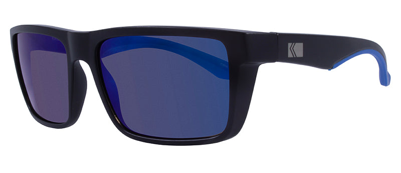Matte Black + Blue Rubber / Smoke + Blue Mirror