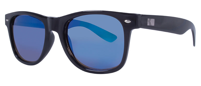 Gloss Black / Smoke + Blue Mirror