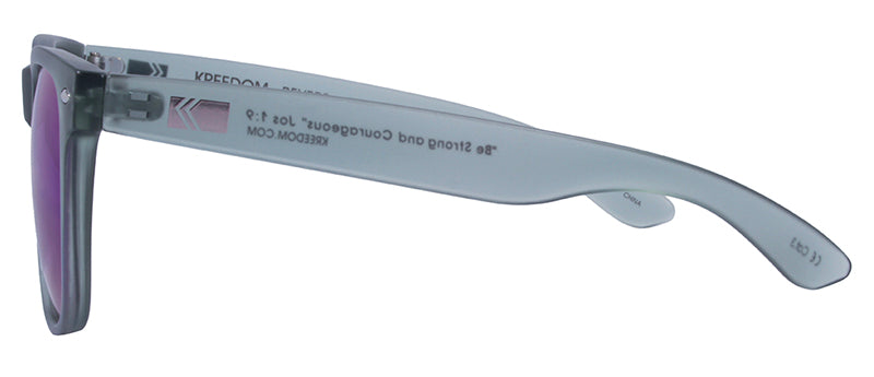 Matte Crystal Slate Grey + Silver Metal / Smoke + Blue Green Mirror