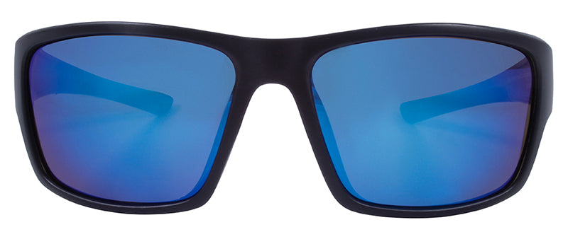 Matte Black / Smoke + Blue Mirror