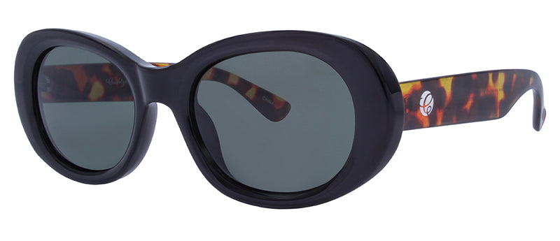 Gloss Black + Demi Temple Pattern / Green