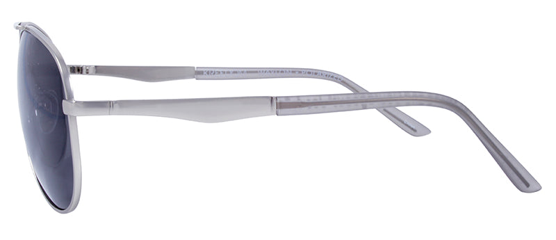 Matte Silver + Black Temple Tips / Smoke
