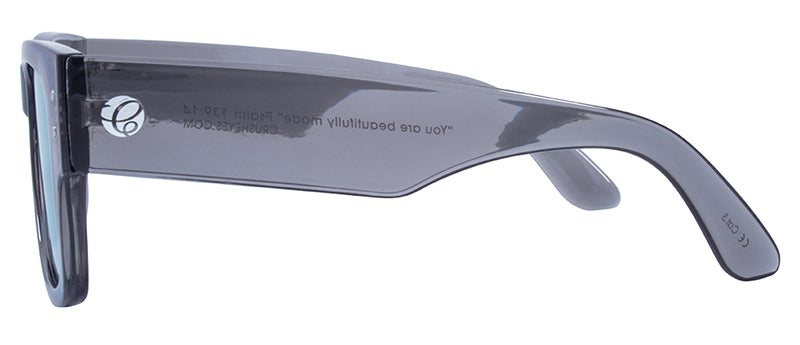 Gloss Crystal Grey / Smoke + Ice Blue Mirror