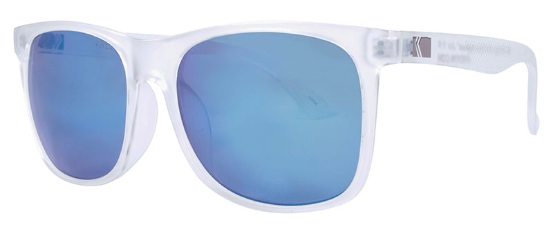 Matte Crystal Clear / Smoke + Ice Blue Mirror