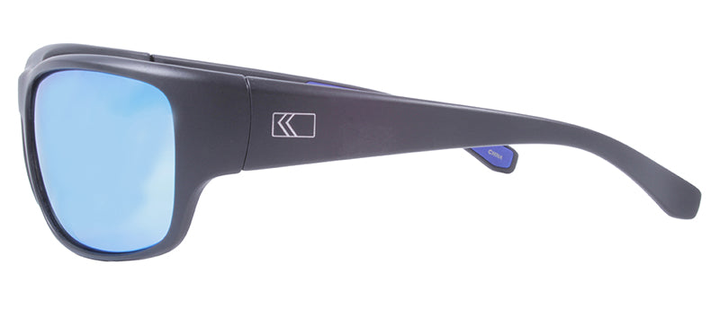 Matte Black + Blue Rubber / Smoke + Ice Blue Mirror