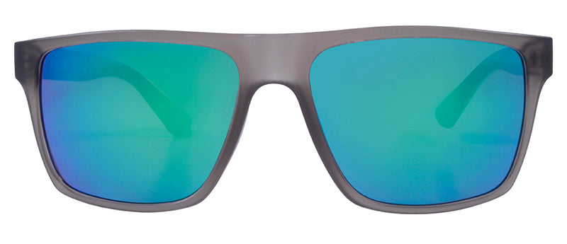 Matte Crystal Grey / Smoke + Yellow Green Mirror