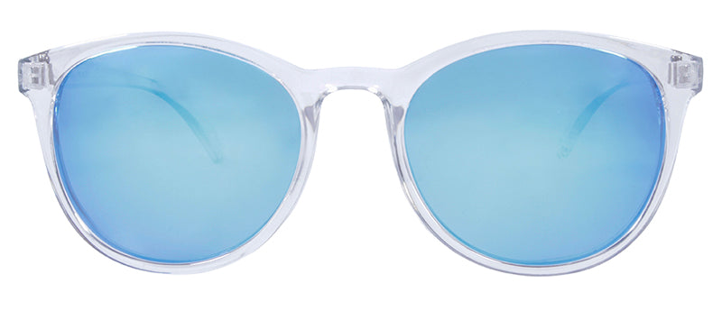 Gloss Crystal Clear / Smoke + Ice Blue Mirror