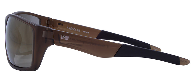 Matte Crystal Brown / Smoke + Gold Flash Mirror