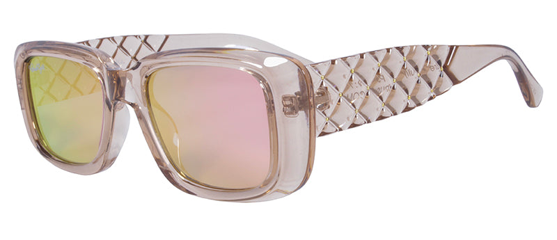 Gloss Crystal Mocha / Green + Rose Gold Mirror