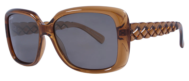 Gloss Crystal Mocha / Smoke + Gold Flash Mirror