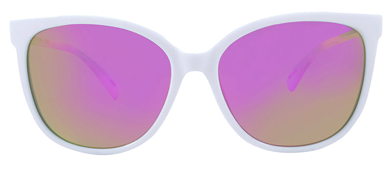 Gloss White / Smoke + Purple Pink Mirror