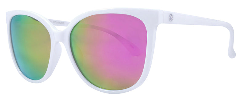 Gloss White / Smoke + Purple Pink Mirror