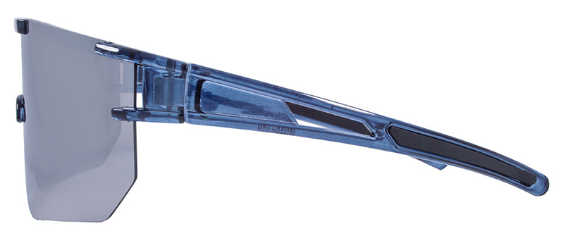 Gloss Crystal Navy Blue + Black Rubber / Smoke + Silver Flash Mirror