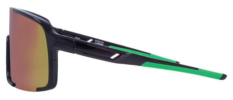 Gloss Black + Green Rubber / Smoke + Blue Green Mirror