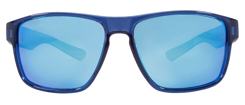 Gloss Crystal Navy Blue / Smoke + Ice Blue Mirror