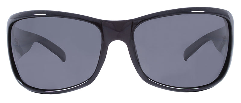 Gloss Black + Matte Black Temples / Smoke