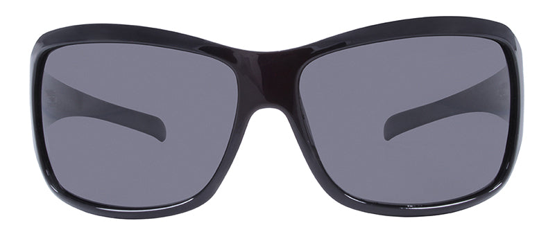 Gloss Black Front + Matte Temples / Smoke
