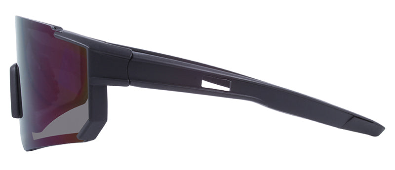 Matte Black + Black Rubber / Smoke + Blue Mirror