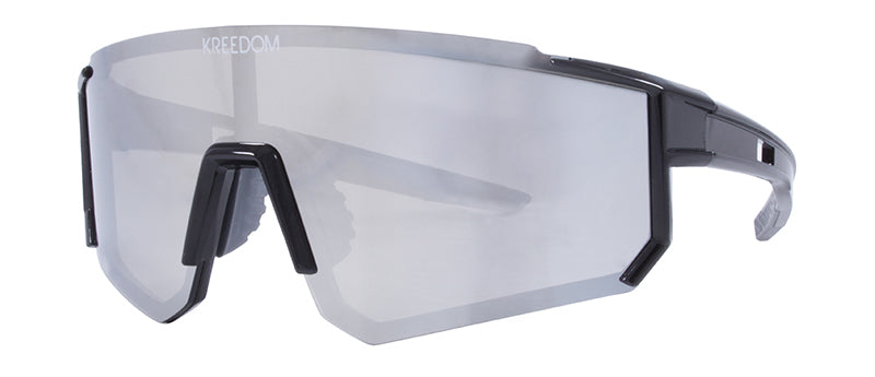 Gloss Black + Grey Rubber / Smoke + Silver Mirror