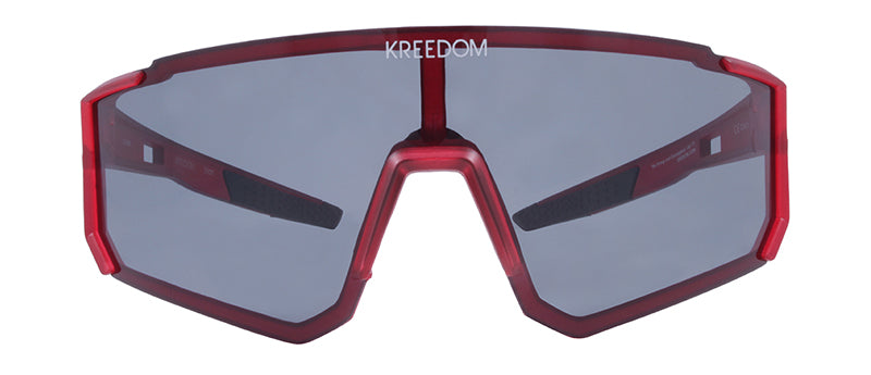 Matte Crystal Red + Black Rubber / Smoke