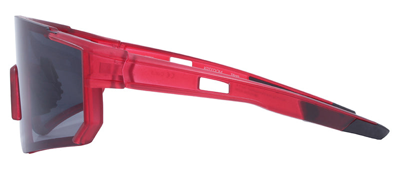 Matte Crystal Red + Black Rubber / Smoke