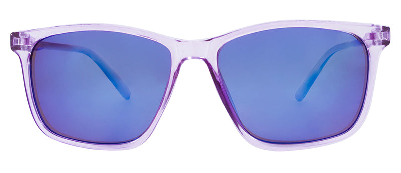 Gloss Crystal Pastel Purple / Smoke + Ice Blue Mirror
