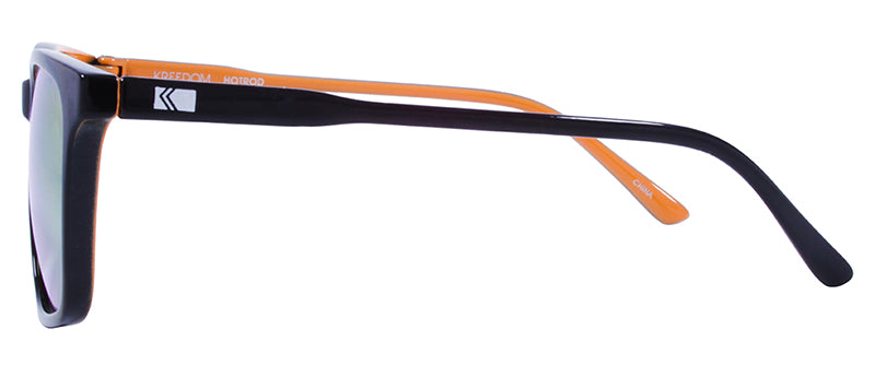 Gloss Black Front + Orange Back Spray / Smoke + Orange Mirror