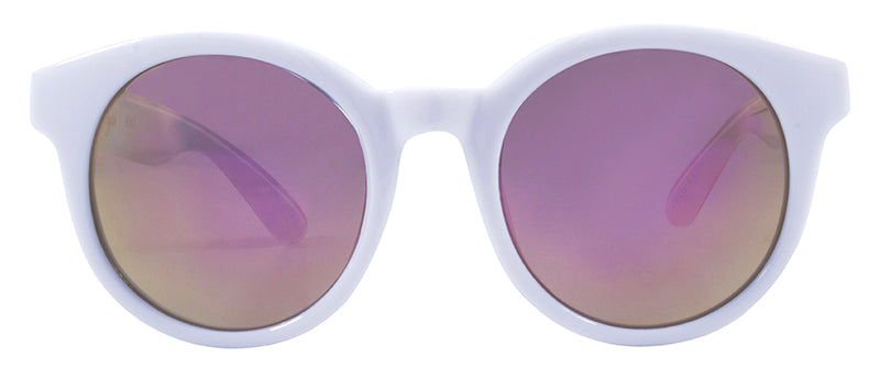 Gloss White Front / Gloss Clear + Tie Dye Print / Smoke + Pink Mirror