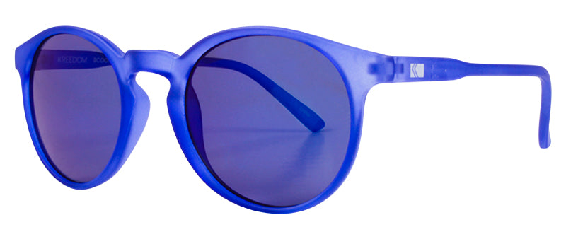 Matte Crystal Indigo Blue / Smoke + Blue Mirror