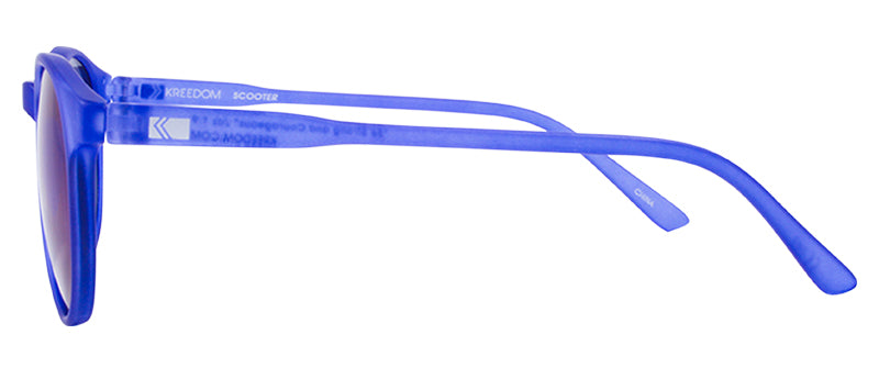 Matte Crystal Indigo Blue / Smoke + Blue Mirror