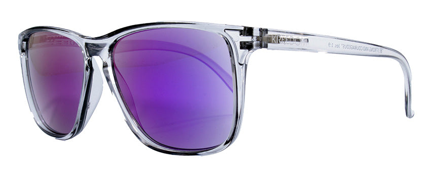 Gloss Crystal Light Grey / Smoke + Purple Mirror